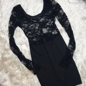 Nasty Gal lace long sleeve Bodycon dress